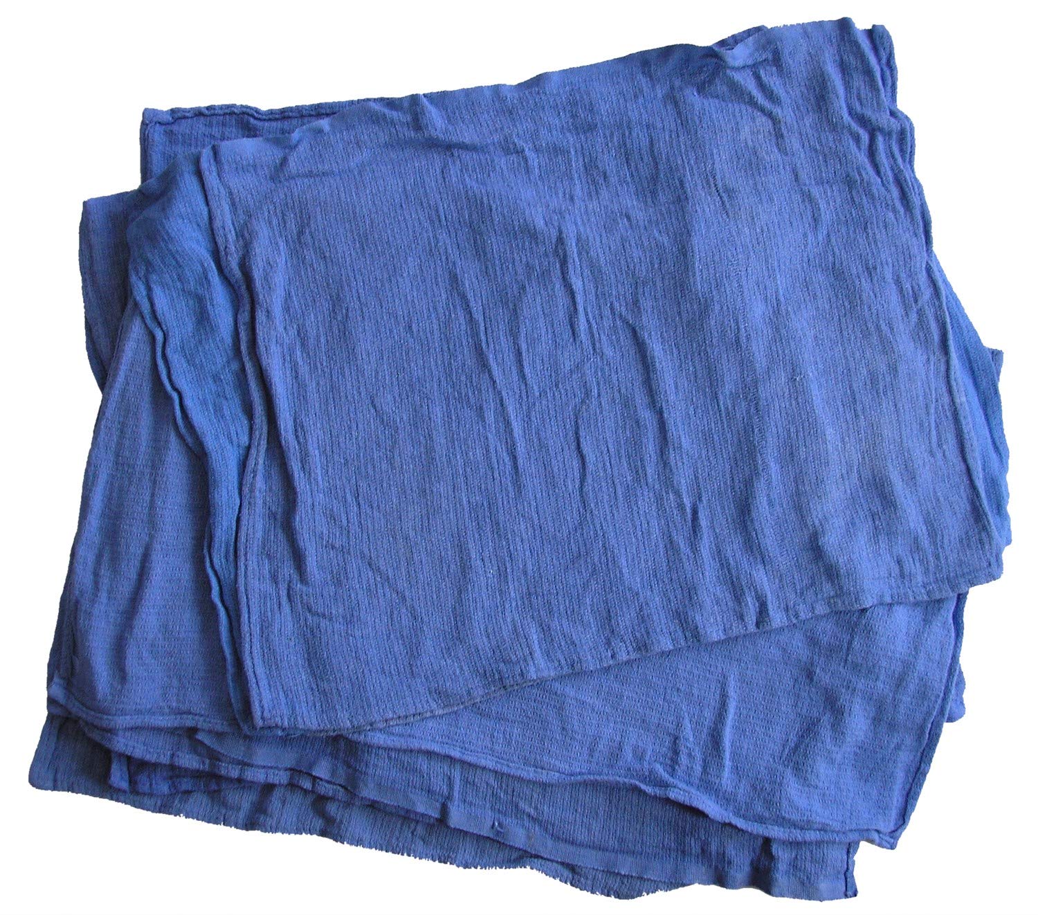 Hi-Tech Blue Cotton Towels – Bulk Pack 10 Pound Box for Window Cleaning, Cotton Huck Towels for Shop Use