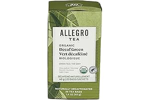 Allegro Tea Organic Decaf Green Tea Bags | 20 ct