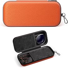 Double Oversized Eyeglasses Case Dual Sunglasses Case Hard Shell Glasses Case with Clip Metal Carabiner Travel