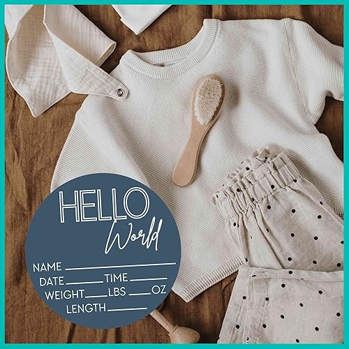 Miniatura 79 de Letrero de estadísticas de nacimiento para recién nacido, anuncio de nombre de bebé, accesorio de fotografía de Hello World Elephant Hospital