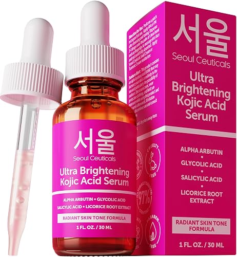 SeoulCeuticals Korean Skin Care Kojic Acid Serum Dark Spot Remover 1oz