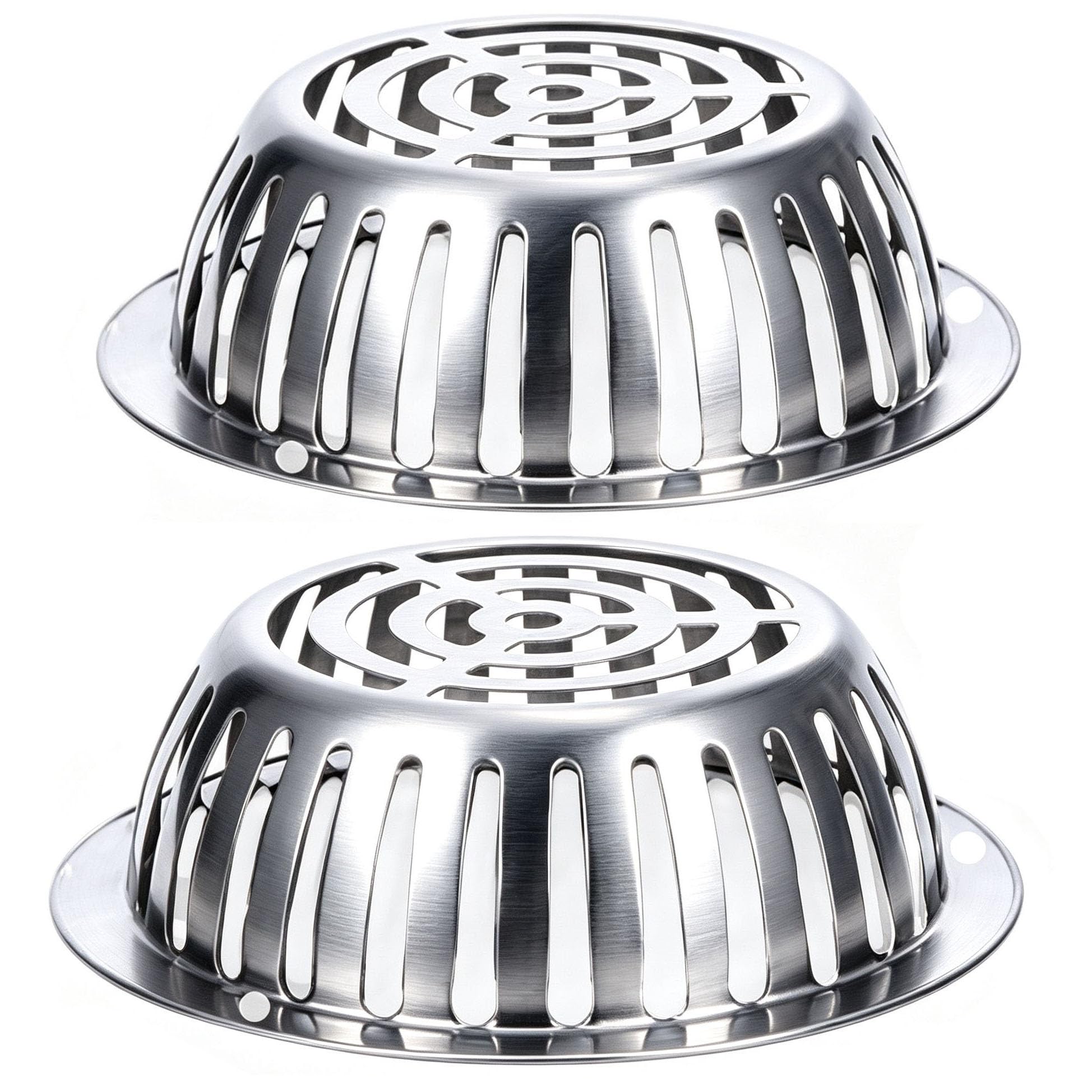 SUS304 Stainless Steel Roof Dome Drain Cover Strainer Anti-Clogging Atrium Grate 2pcs/pk (Φ: 7 inch-5 Packs)