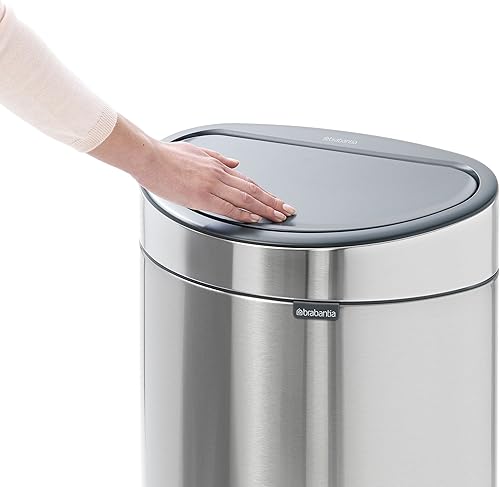 Miniatura 7 de Brabantia Papelera táctil de reciclaje con cubos de plástico, 10 L y 23 L - Acero mate