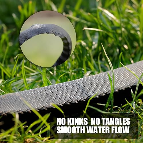 Miniatura 3 de Manguera de jardín no expandible de 75 pies, flexible, resistente a las explosiones, con boquilla rociadora de 10 funciones, ligera y duradera para
