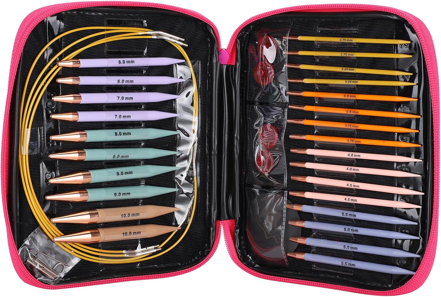 13 PCS Crochet Hook Set, Crochet Needles Set for Beginners Ergonomic Knitting Needle Weave Yarn Kits with Storage Case DIY Craft Accessories