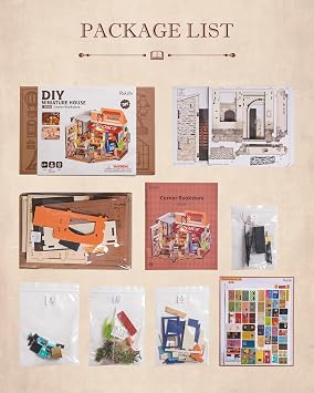Rolife Miniature House Kit for Adults, Corner Bookstore