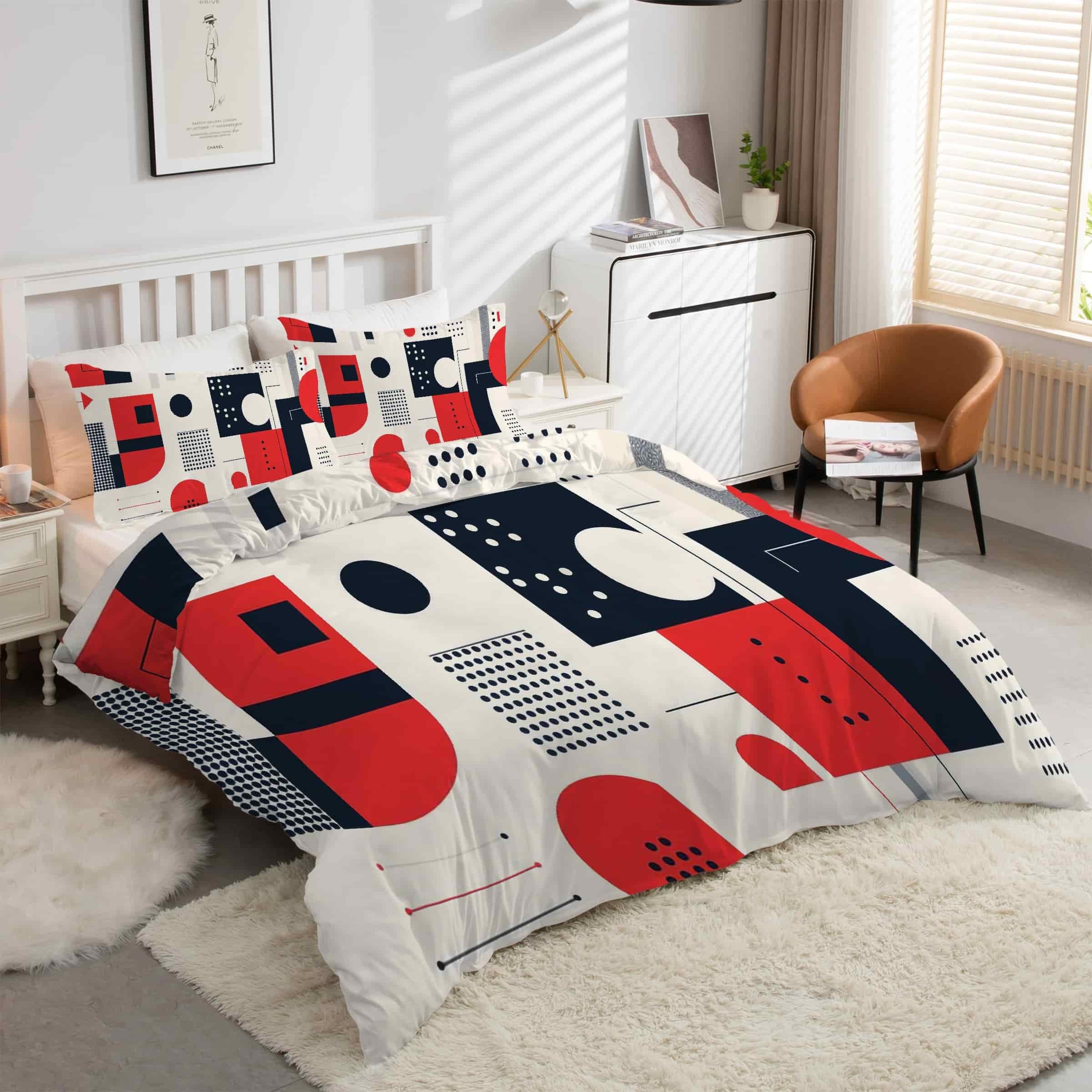 Housse de couette 90x190 avec fermeture éclair pour un entretien facile sans repassage