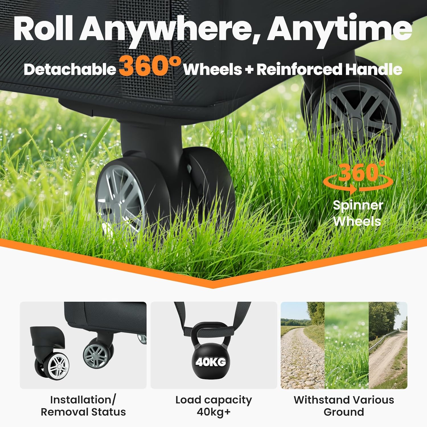 BENVOL Portable Power Station Carrying Bag,Easy Carrying-360° Wheels,15×12×13' Fit Power Station1200w-1800w,Storage Case for Camping Essentials,Battery Protective Cover&Carrying Case Bag for Travel