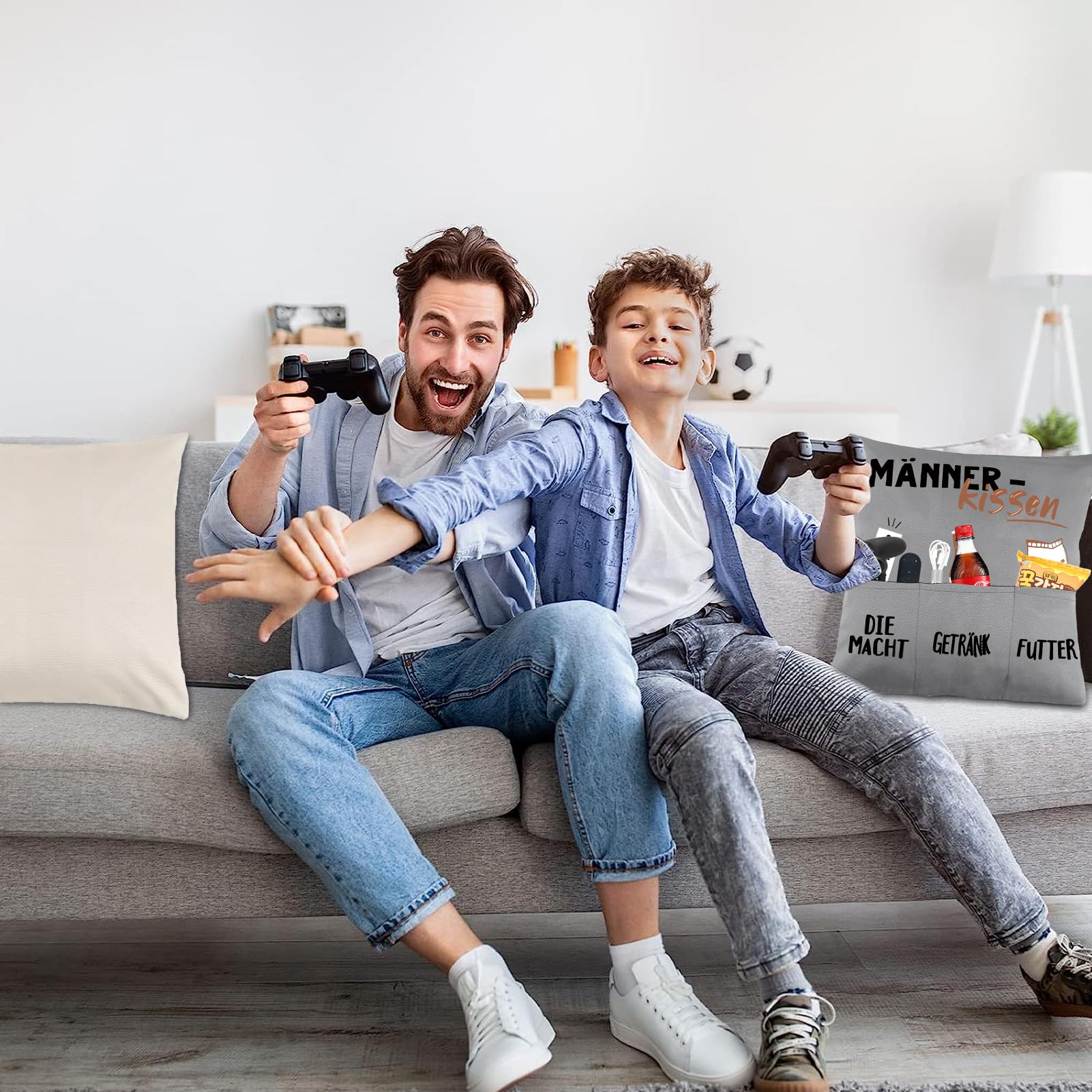 Coussin Décoratif Original Pour Homme 45 X 45 Cm Avec Poches