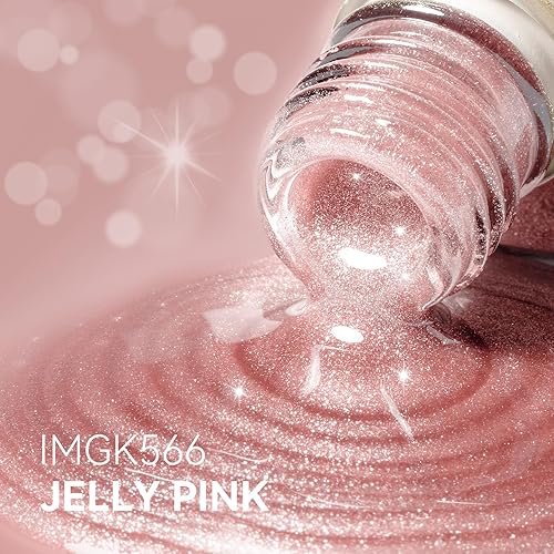 Miniatura 2 de MAYCHAO Esmalte de uñas en gel de ojo de gato de 0.5 onzas líquidas, 1 esmalte de gel rosa gelatina con imán, esmalte de uñas magnético holográfico