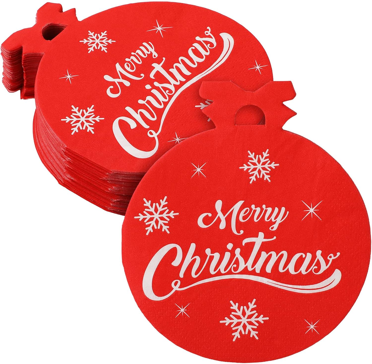 100 Pcs Christmas Napkins 10 x 10 Inch Merry Christmas