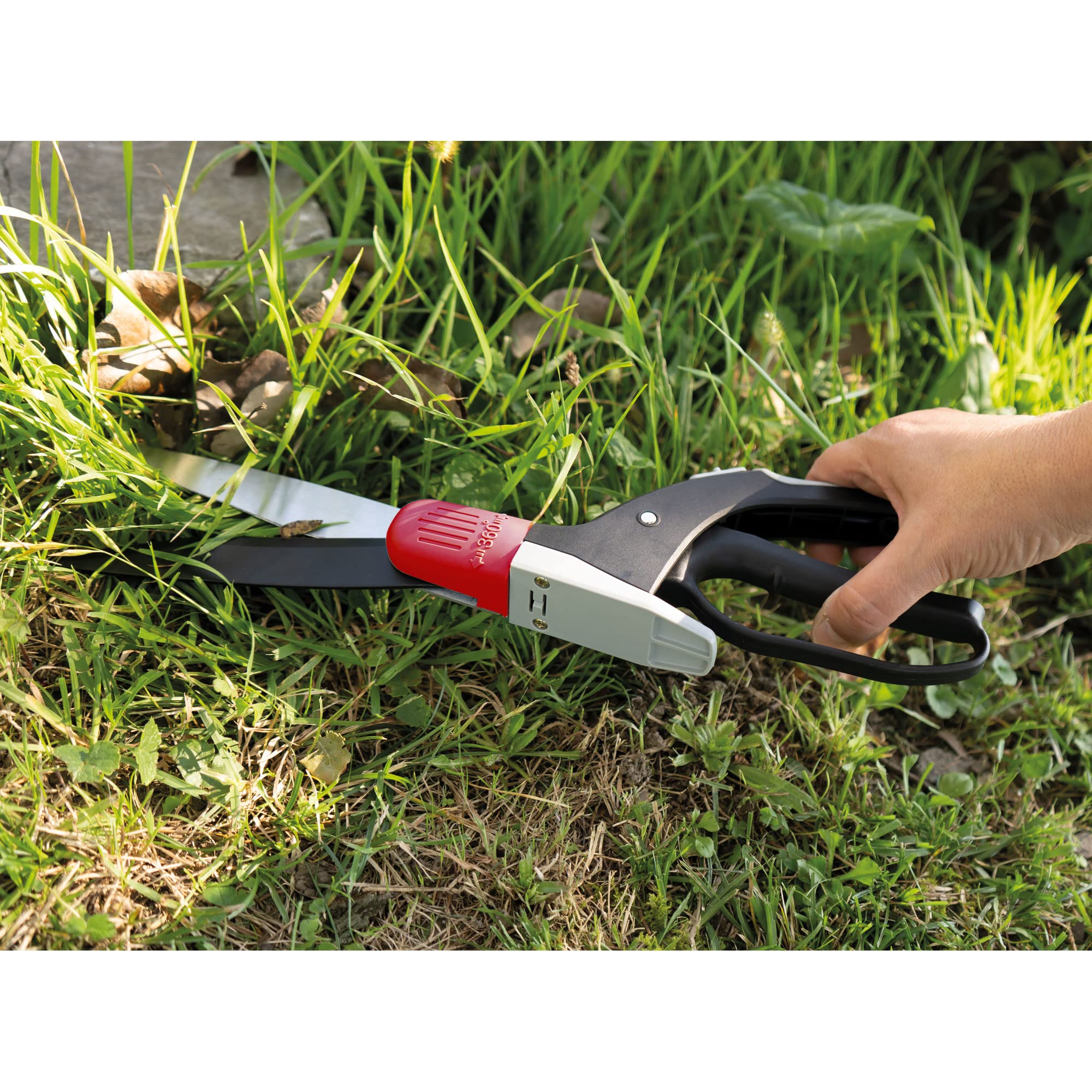 Rasenmäher-Schere 380mm Mit Drehbarem Kopf - Teflon SK5 Stahlklingen