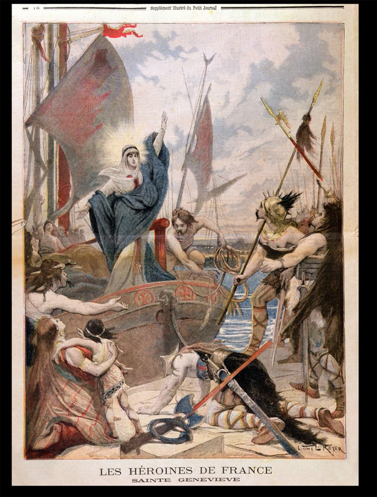 ARTXLXXBN Famous Prints Artwork Pictures Poster Painting Art St Genevieve by Lionel Noel Royer Artwork Landscape Pictures for Home Decor 60x90cm