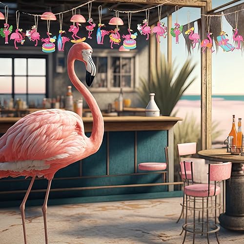 Vista 26 de Tradder 36 piezas de adornos colgantes de madera de Halloween de madera, calabaza, fantasma, bruja, sombrero, arañas, murciélagos, adornos