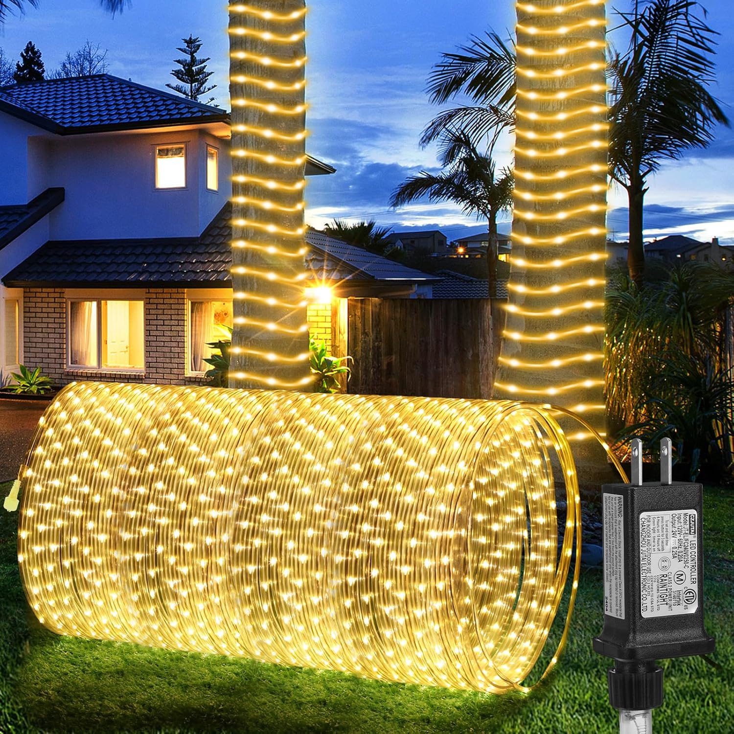LED Rope Lights Outdoor String Lights,100ft 300LED Flexible Tube Lights Connectable Fairy String Light Plug in Waterproof 8 Modes for Indoor,Outside Home,Yard,Pool,Wedding,Garden,Patio Holiday Decor LED Rope Lights Outdoor String Lights,100ft 300LED Flexible Tube Lights Connectable Fairy String Light Plug in Waterproof 8 Modes for Indoor,Outside Home,Yard,Pool,Wedding,Garden,Patio Holiday Decor