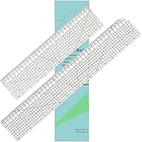 Vista 1 de Versión extendida de 2 piezas de regla de dobladillo caliente para acolchar, regla de prensa caliente, antideslizante, herramienta hecha a mano