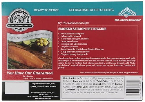 Miniatura 2 de Alaska Smokehouse Filete de Sockeye ahumado en caja de regalo, 8 onzas cada uno (paquete de 2)