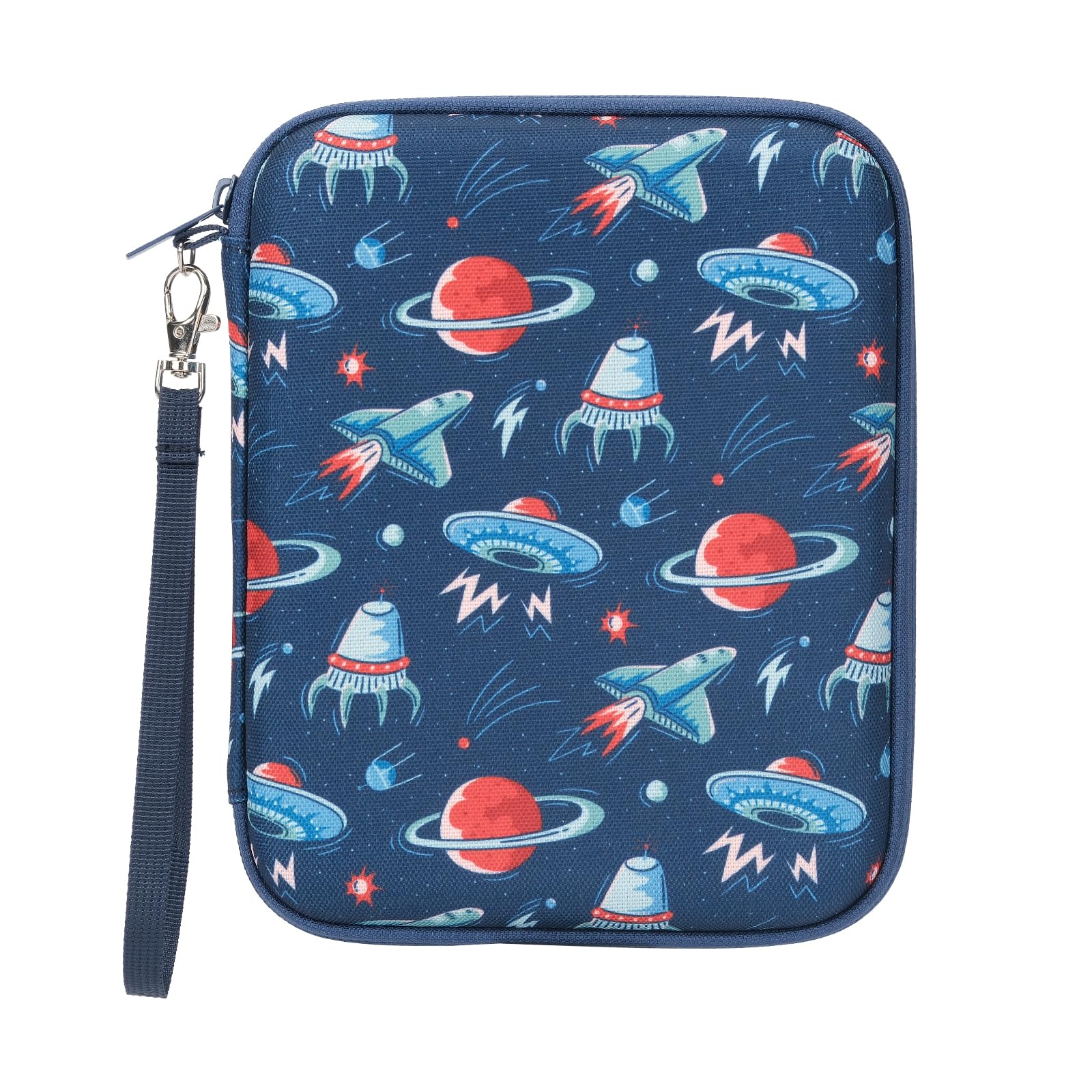 Jeachan Card Case for Yoto cards, Soft Portable Folder with Zipper & 80 Pockets Player & Mini Audiobook Cards, Card Binder Holder with Sleeves for Travel (Galaxy Adventure) — image 1