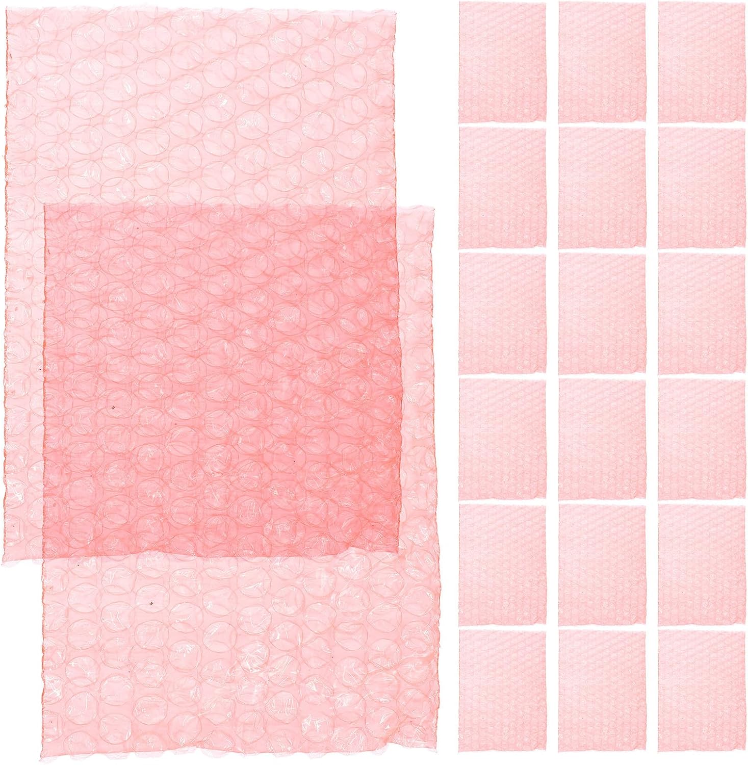 INOOMP 100Pcs Red Anti-Static Small Bubble Pouch 10X15Cm Thick Shockproof Protective Packing Shipping Bubble Mailers for Electronics and Small Business