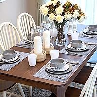 Vista 111 de Faux Leather Placemats and Coasters Set of 2, Round Leather for Dinner Table Mats Heat Resistant Non-Slip Washable Insulation Coffee Mats Kitchen