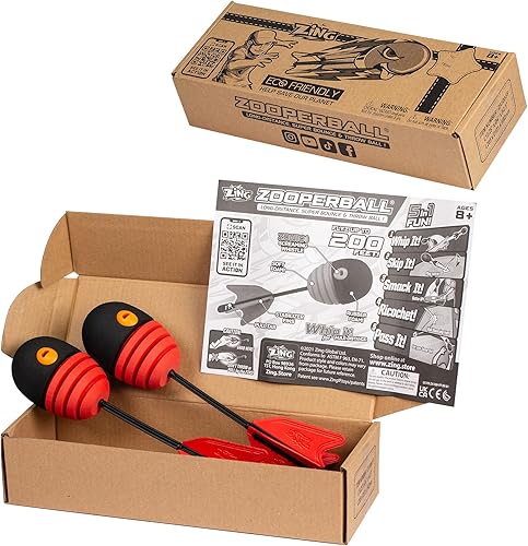 Miniatura 6 de Zing Zooperball - Paquete de 2 bolas de rebote y tiro de larga distancia, para interiores y exteriores, para edades de 8 años en adelante