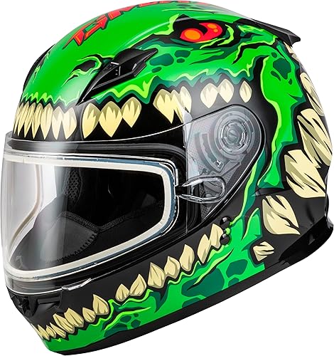 GMAX Youth GM-49Y Drax - Casco de cara completa para clima frío, aprobado por FMVSS 218