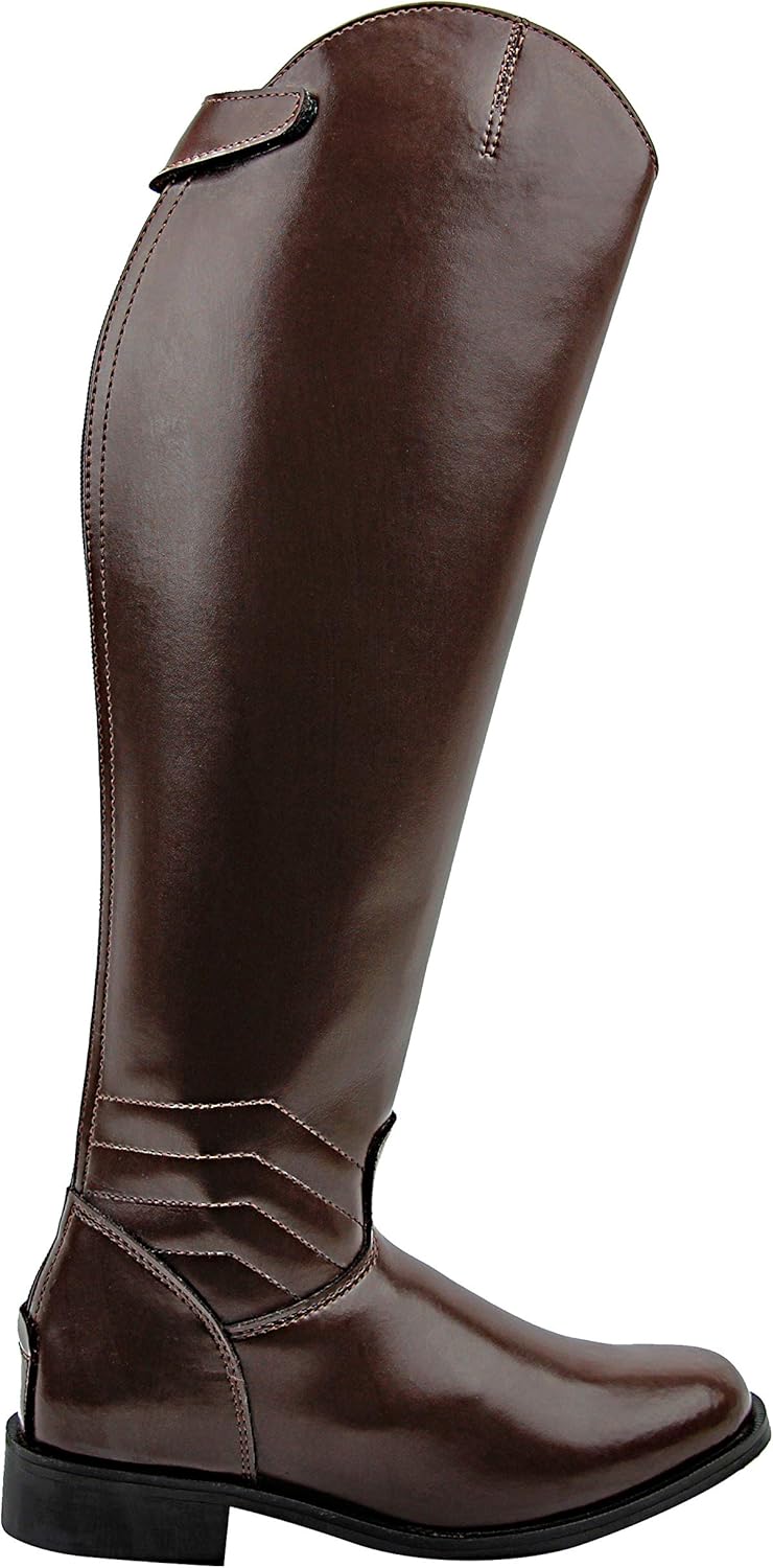 Women Ladies Elegant Dress Dressage Boots with Zipper Riding English Equestrian Brown