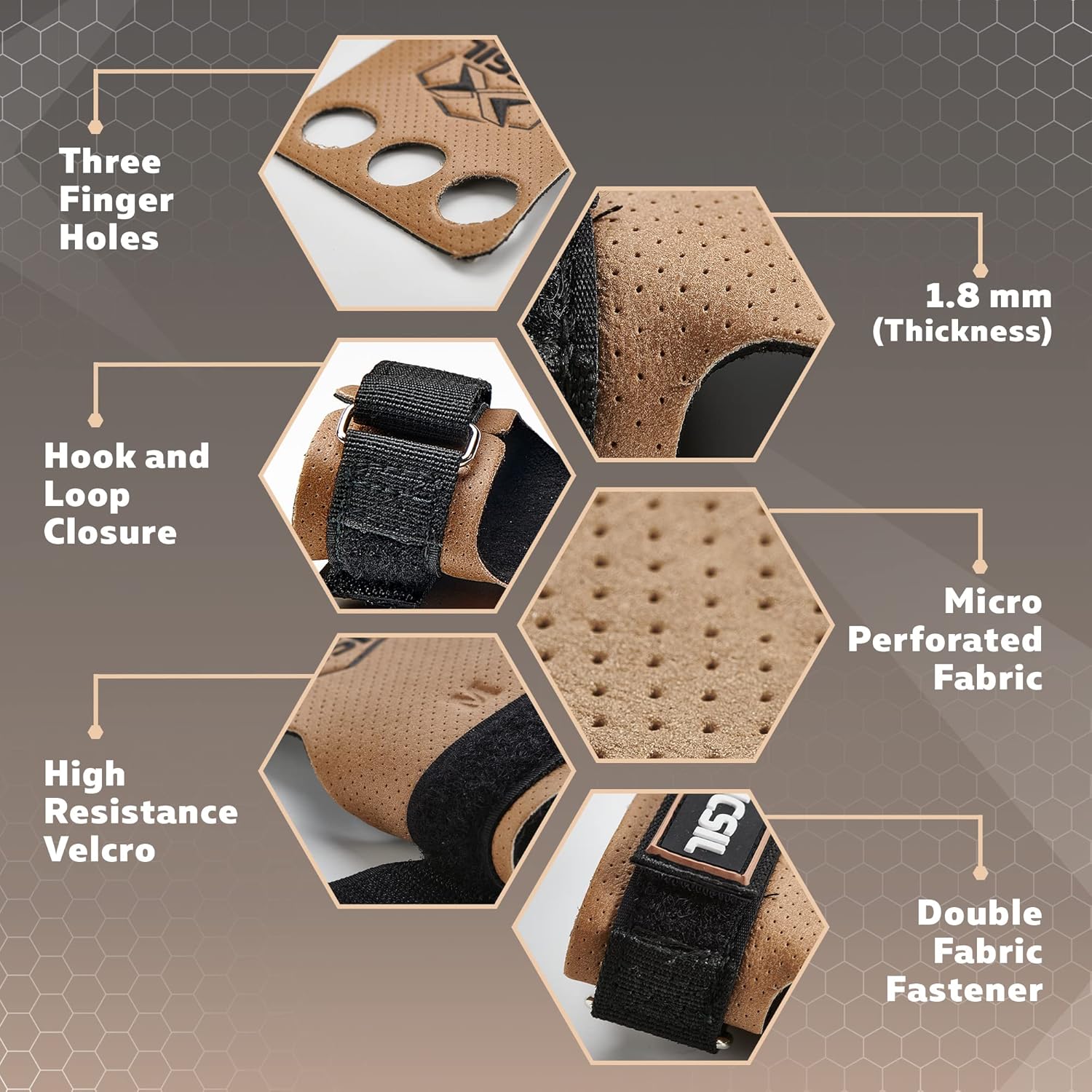 PICSIL Azor Grips, Workout Grips with Increased Magnesium Retention, Light and Resistant Unisex Hand Grips for Weightlifting and Gymnastics, Blocks Rips and Blisters