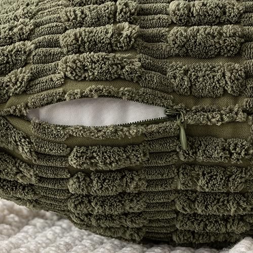 Miniatura 3 de MIULEE-Juego de 2 fundas decorativas de pana suave pcojín euro diseño a rayas estilo bohemio, moderno, rural decoración pel hogar, sala de estar,