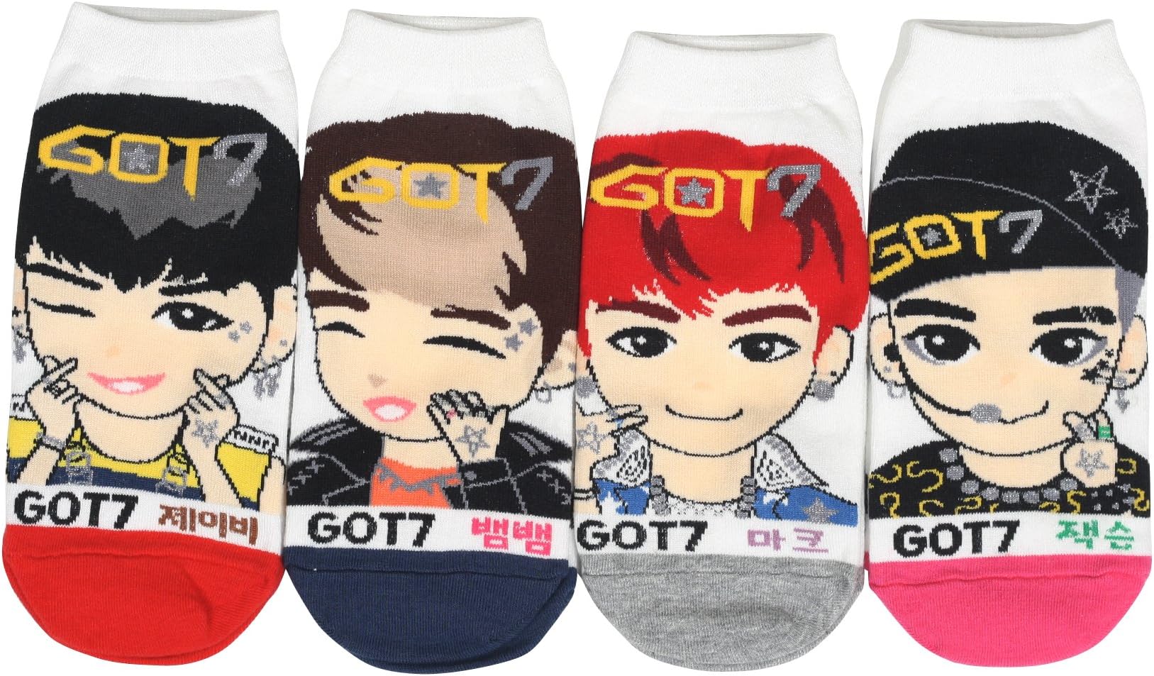 Womens Kpop GOT7 Socks 4 Pack