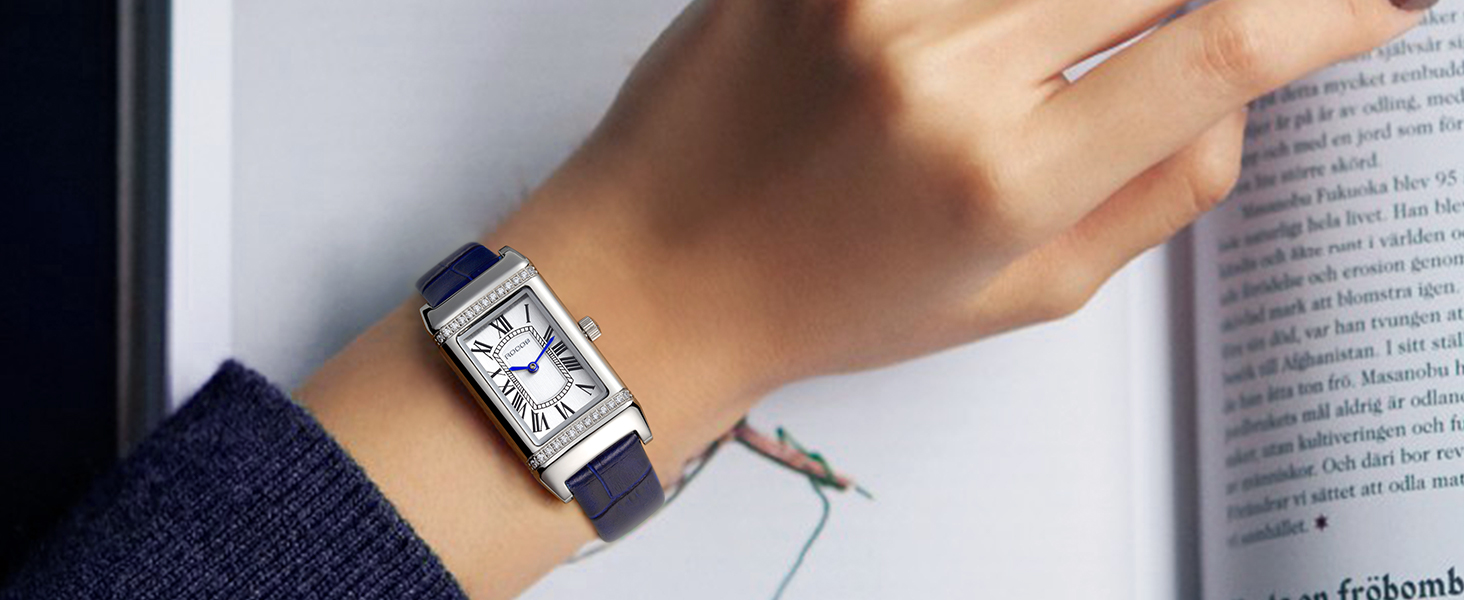 Women\'s Navy Colorful Roman Numerals Fashion Analog Waterproof Wrist Watch 2pack Women main image 2