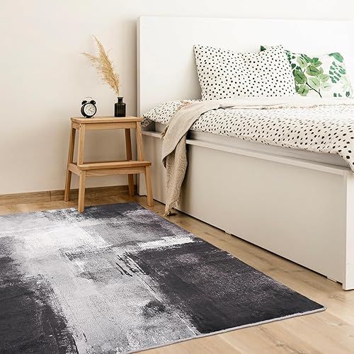 Miniatura 8 de TRUEDAYS Alfombra de pasillo abstracta de 2 x 6 pies, antideslizante, lavable a máquina, alfombra de baño estética para decoración del hogar para