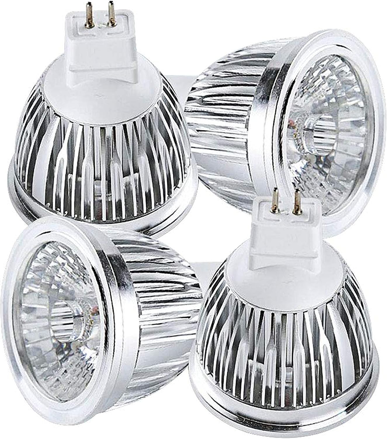 MR16 GU5.3 LED Bulbs(4 Pack) 7W AC12V 3000K Warm White 70W Halogen Bulbs Equivalent Recssed Spotlight Track Light
