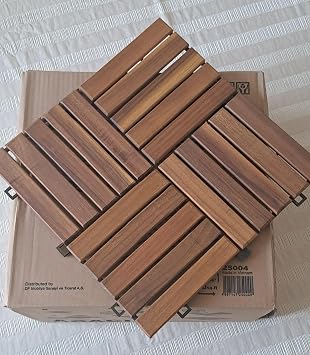 Ahşap Karo Altın Tik Renk 30x30 cm 10'lu Paket :0.9 M²
