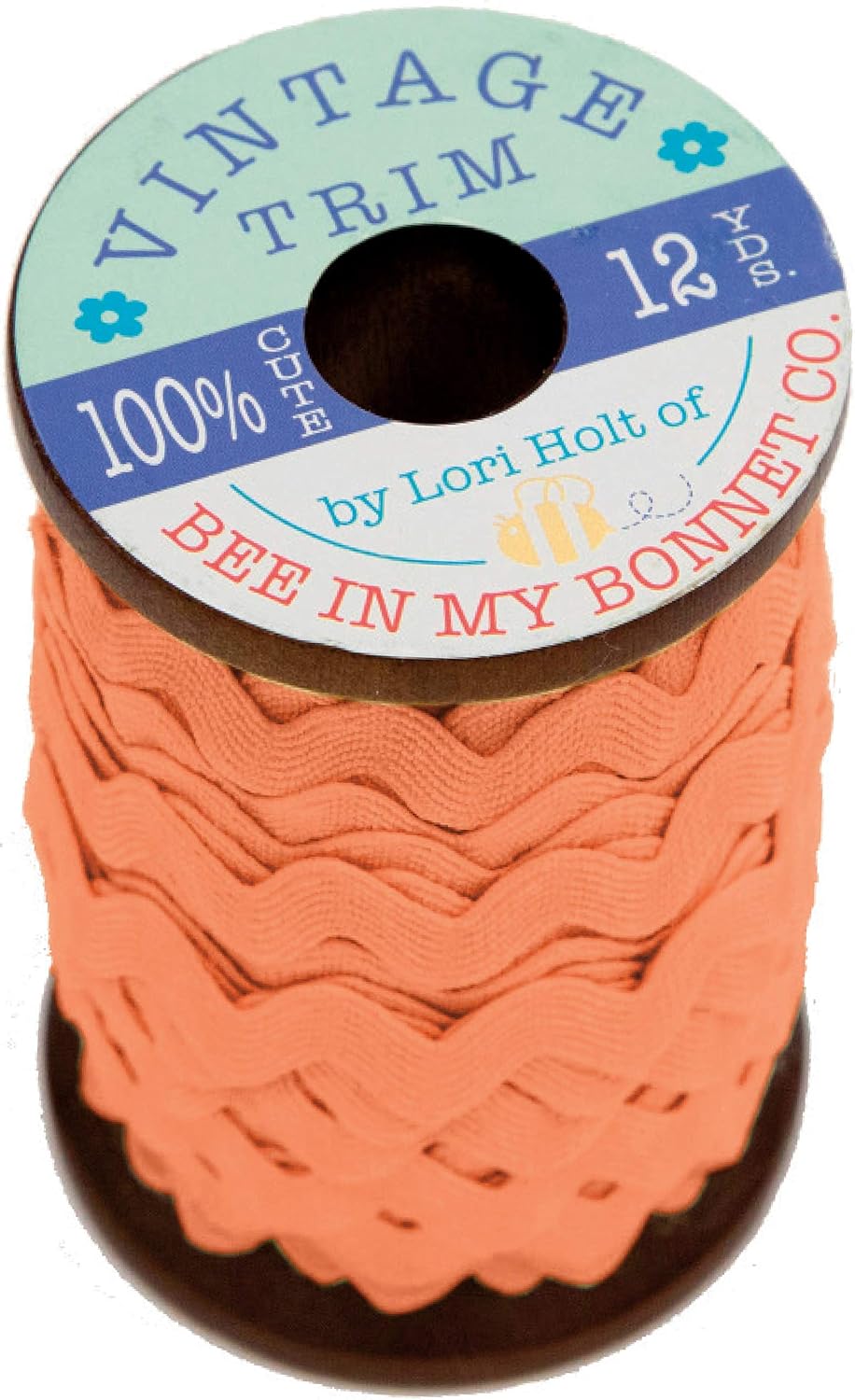 Riley Blake Lori Holt Vintage Trim Large Pumpkin Wooden Spool