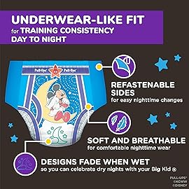 Pull-Ups Boys\' Night-Time Potty Training Pants, Size 2T-3T Overnight Training Underwear (16-34 lbs), 68 Ct