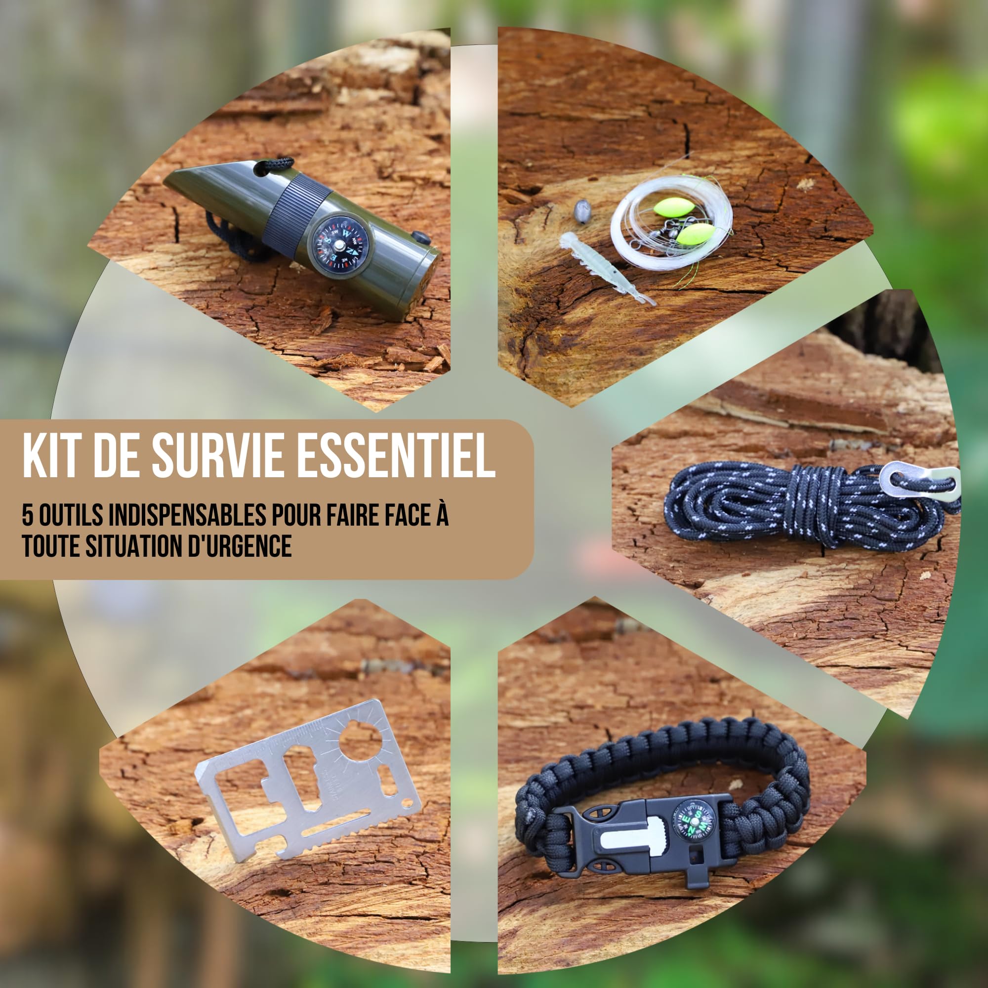 Kit Sopravvivenza Completo Kit Primo Soccorso Militare Guerra Nucleare Attrezzature Campeggio Escursionismo Borsa 72h Catastrofe Multifunzione Accendisigari Copertura Emergenza Catakit Evacuazione