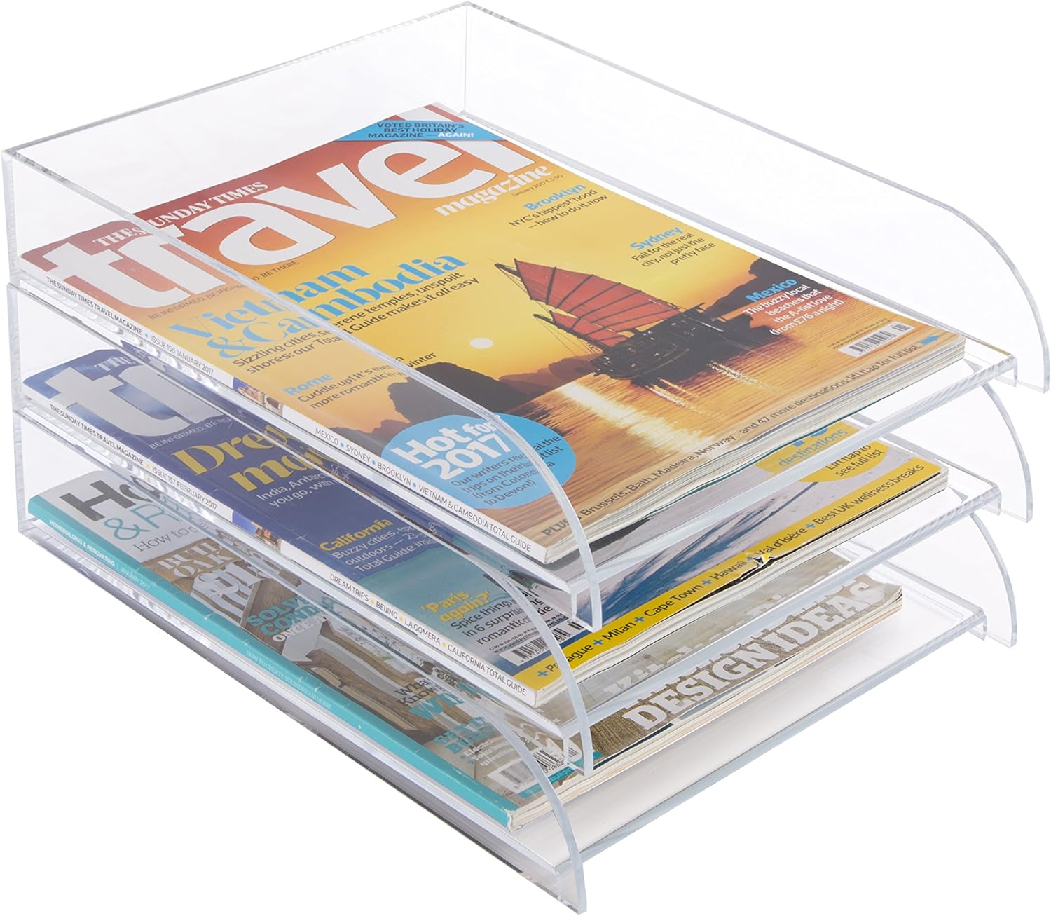 OSCO Clear Acrylic Stacking Letter Tray, ASLT-1