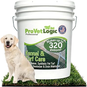 ProVetLogic بيت الكلب والعشب Care- الطابق الأنظف، الاصطناعية الحيوانات الأليفة العشب الأنظف، مزيل الروائح الكريهة & الصرف صيانة مركزة- 5 جالون EZ صب سطل
