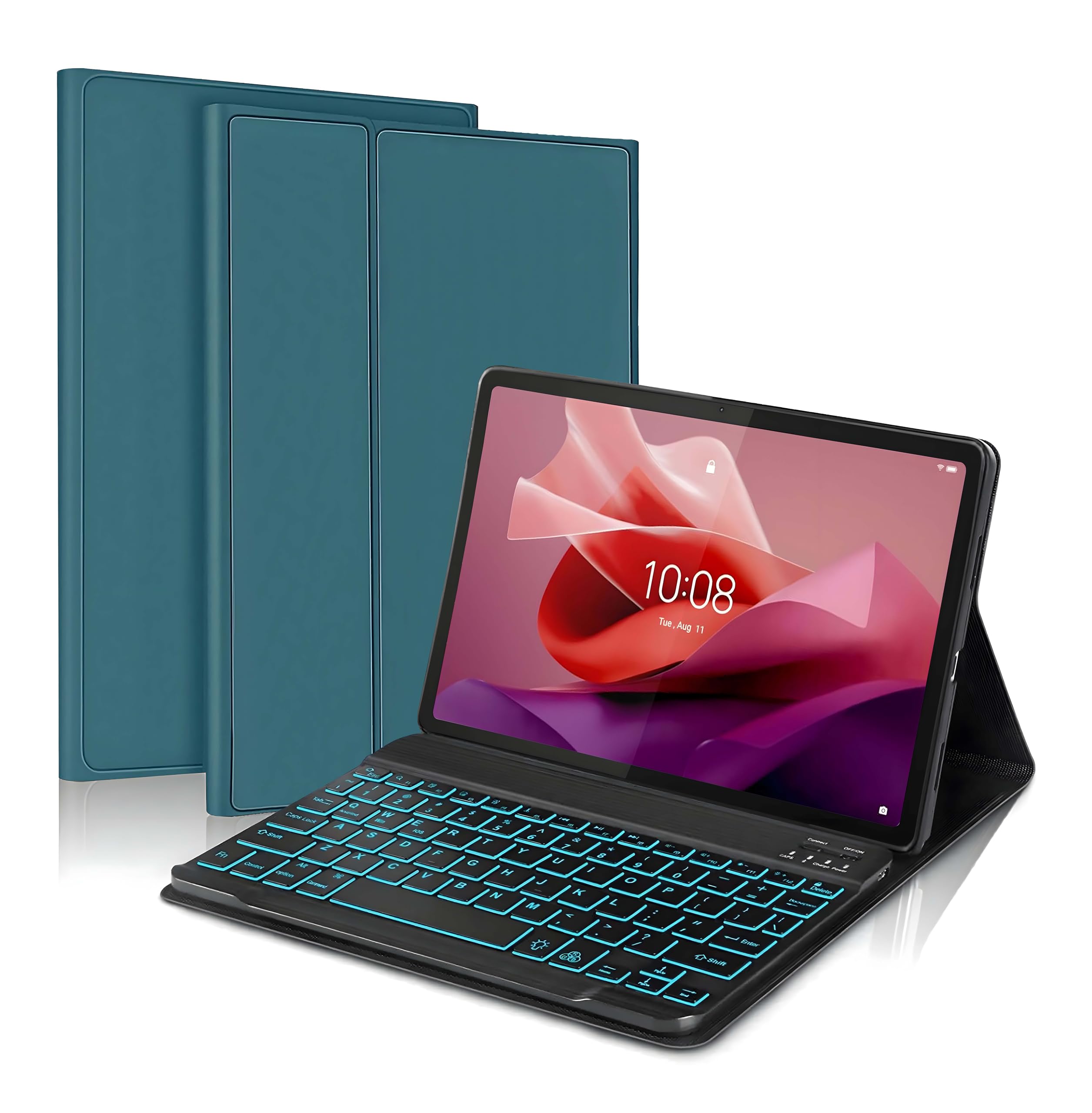 ProElite Keyboard case for Lenovo Tab P12 12.7 inch, Magnetic Detachable Wireless Bluetooth Keyboard Built-in 7-Colors Backlit, Dark Green (B0DG56SLYQ) Amazon Price History, Amazon Price Tracker