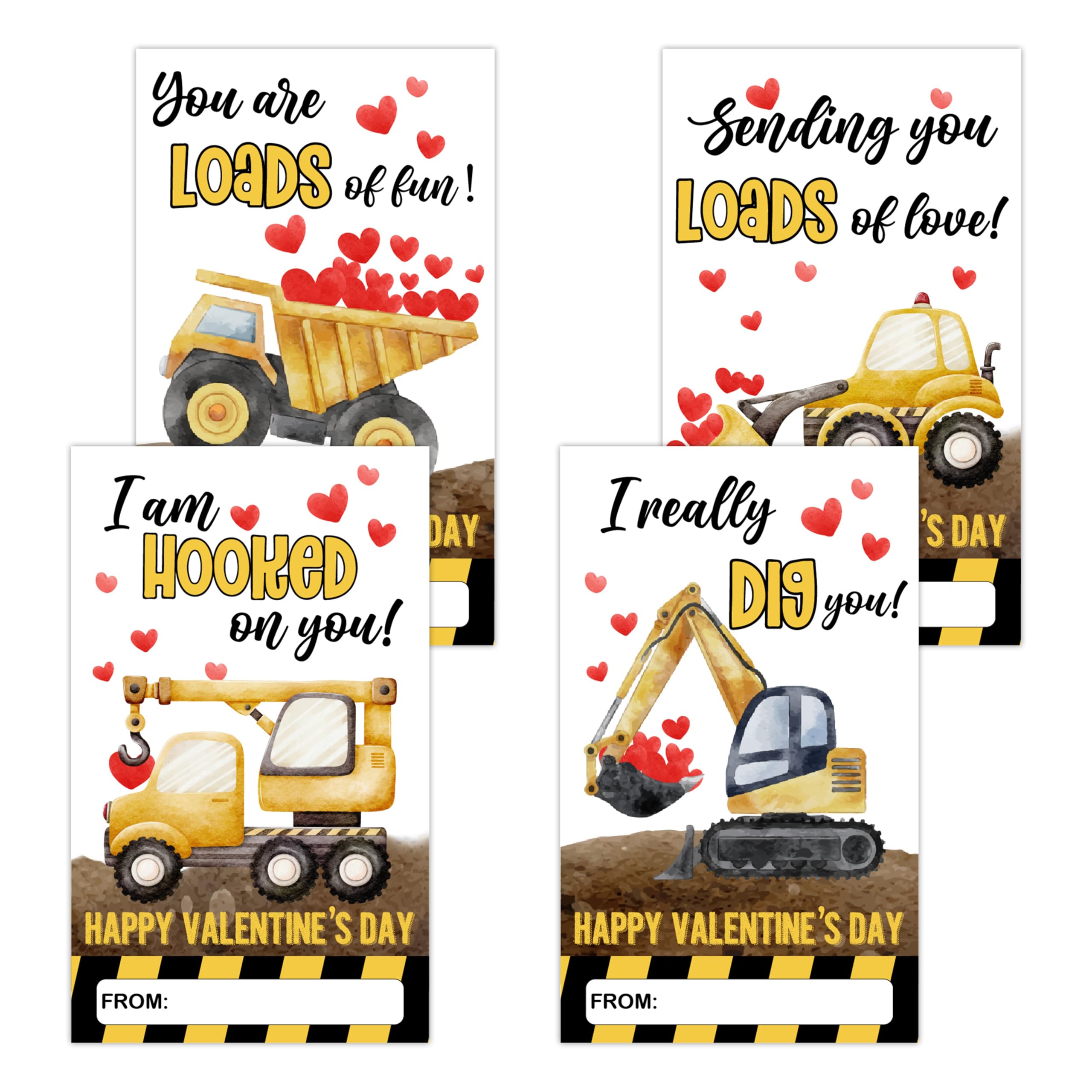 Photo 1 of 40Pcs Valentine's Day Construction Stickers - 2.1" x 3.5" Square Label Sticker With 4 Styles For Kids & Adults - Valentine's Day Gift Box Wrap,Homemade Cookies, Snack,Letter Envelope Tag Sticker - A03