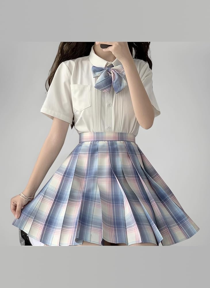 Amazon.co.jp: [QUNCHAORI] 制服 スカート プリーツスカート