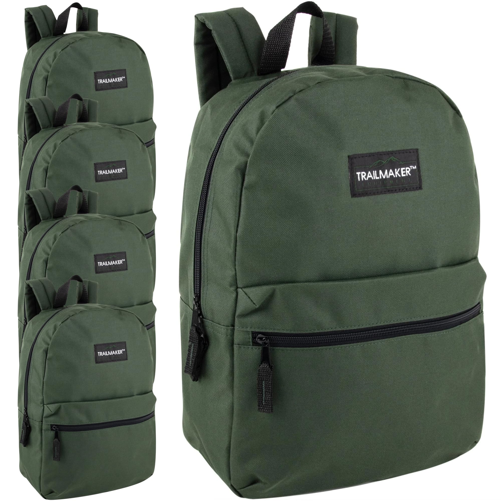 Trail maker 24 Pack- Classic 17 Inch Backpacks in Bulk Wholesale Back Packs for Boys and Girls