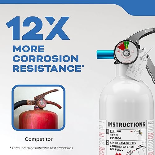 Vista 3 de Kidde Mariner 5 Extintor de Incendios para Barcos, de Un Solo Uso 5BC