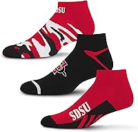 Vista 64 de For Bare Feet Paquete de 3 calcetines tobilleros unisex para adultos de la NCAA Camo Boom