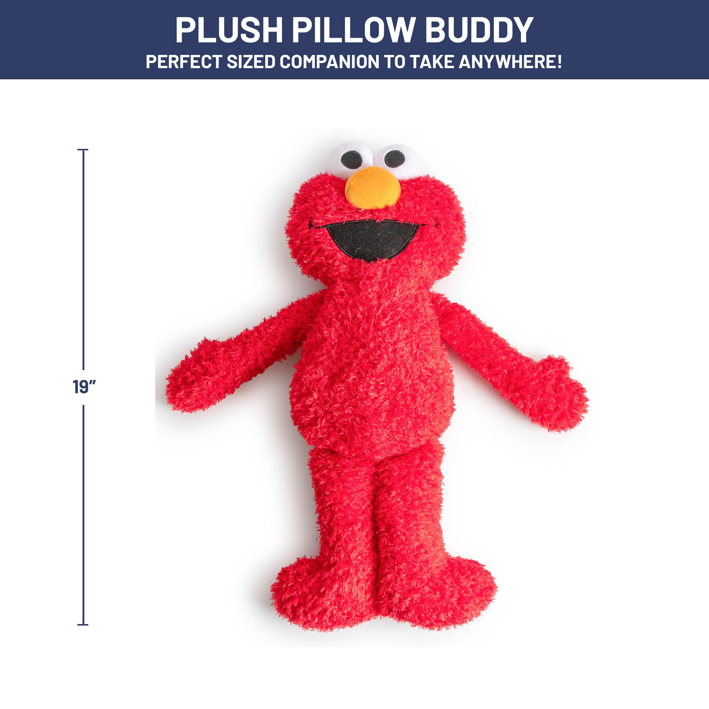 Jay Franco Sesame Street Plush Pillow Buddy - Soft Plushie Stuffed Pillow, 19 Inches, Red - Elmo - Image 3