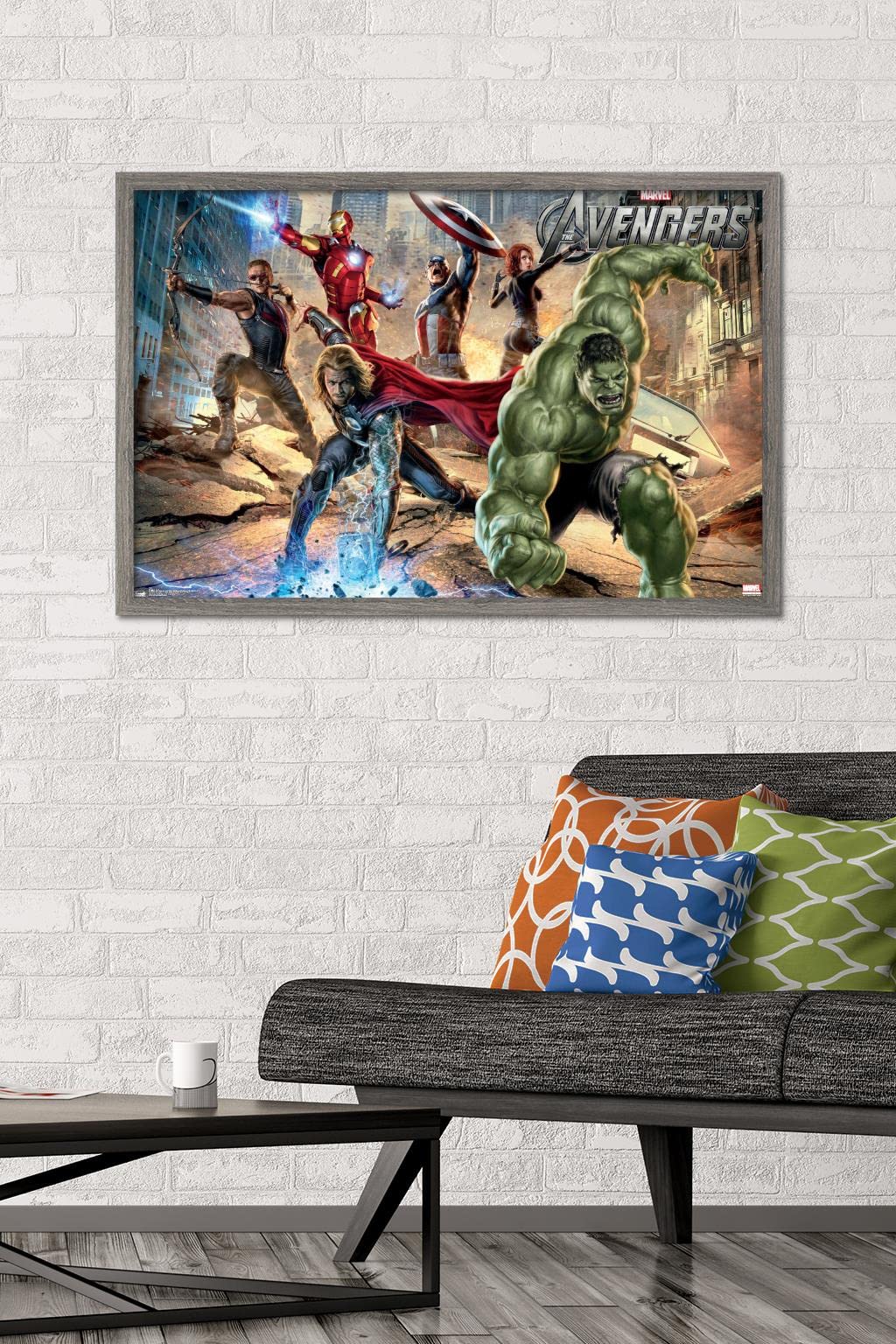Amazon.com: Marvel Avengers: Mural Wall Poster, 34L x 22.4W