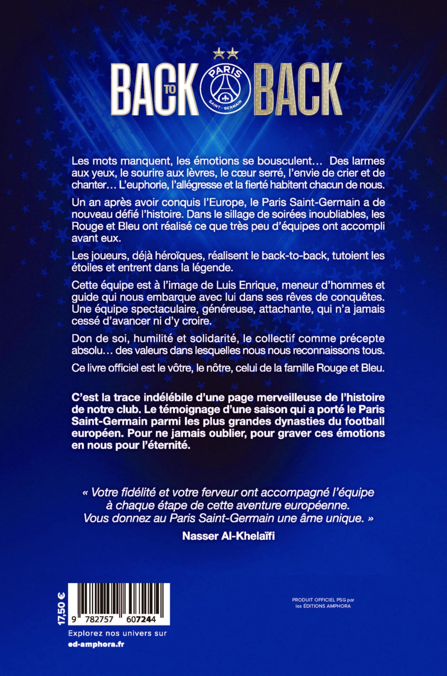 Back to back Paris Saint-Germain: Le livre officiel du Paris Saint-Germain