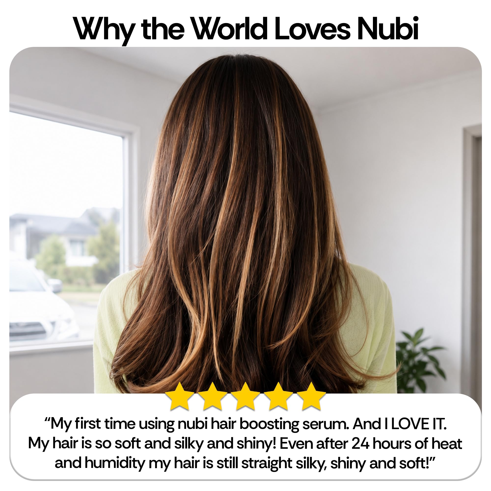 Nubi Boosting Hair Serum with Marula Oil, Vitamin E and Aloe Vera, 2 Fl. Oz./ 60 Ml