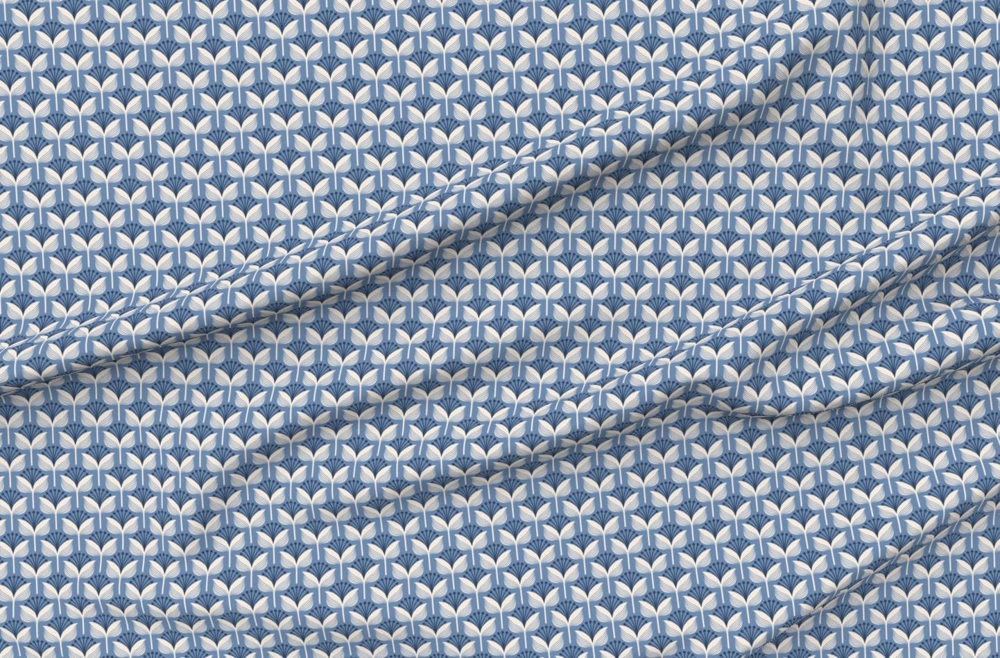 Spoonflower Fabric - Small Flowers Modern Art Deco Printed on Petal Cotton Fabric Fat Quarter - Sewing Quilting Apparel Crafts Decor